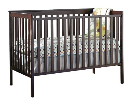 Stork Craft Sheffield Fixed Side Convertible Crib, Espresso