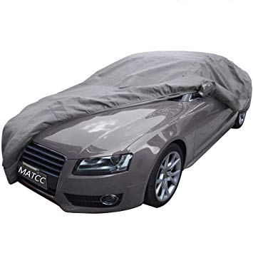 MATCC Car Cover Waterproof Breathable Windproof/Dustproof/Scratch Resistant Outdoor UV Protection Full Car Covers Anti Freeze Car Covers Fits Sedan L (470 * 180 * 150cm)