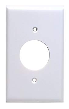 Leviton 88004 1-Gang Single 1.406-Inch Hole Device Receptacle Wallplate, Standard Size, Thermoset, Device Mount, White