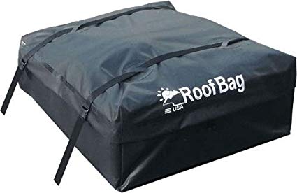 RoofBag Rooftop Cargo Carrier Bundle - Includes Protective Mat   3 Liner Bags   Storage Bag   Heavy Duty Straps| Made in USA | Waterproof | 1 Year Warranty | Fits All Cars with or Without Rack