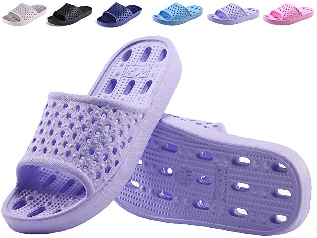 Bathroom Shoes Shower Sandals for Women and Men Non Slip Bath Slippers Soft Lightweight Quick Drying Gym Slipper with Holes
