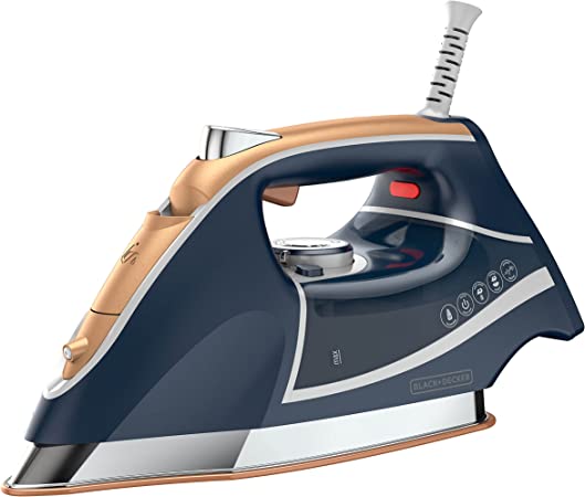 BLACK DECKER Elite Pro-Series Steam Iron , 6 Settings 1700 Watt, Navy