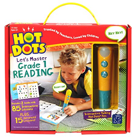 Educational Insights Hot Dots Let's Master Grade 1 Reading with Talking Pen