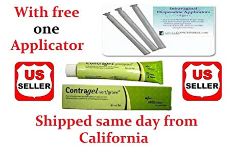 2 Pack Contragel Green Contraceptive Gel 60ml   Applicator