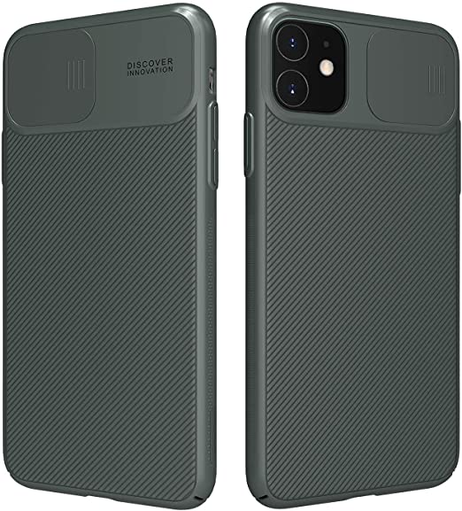 Nillkin iPhone 11 Pro Case, Slim Stylish Protective Case with Slide Camera Cover Compatible with iPhone 11 Pro 5.8" Green