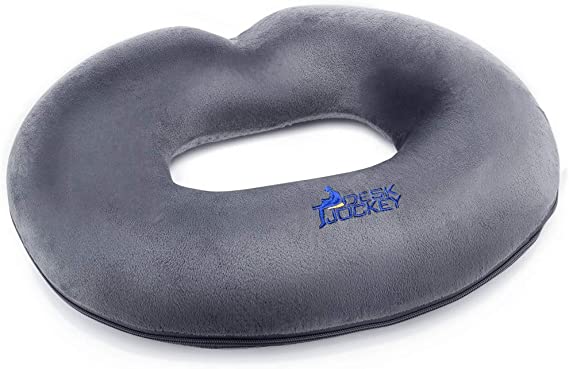 Donut Pillow - Clinical Therapeutic Grade Orthopedic Ring Cushion - Seat Cushion Pain Relief for Hemorrhoids, Prostate, Post Natal, Surgery, Pressure Sores