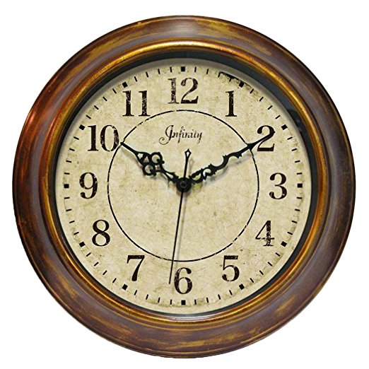 Infinity Instruments Keeler 14 inch Silent Sweep Wall Clock