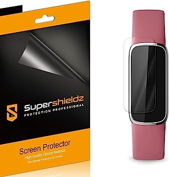 (3 Pack) Supershieldz Designed for Fitbit Luxe Screen Protector, 0.13mm, High Definition Clear Shield (TPU)