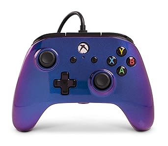 PowerA Enhanced Wired Controller for Xbox One - Cosmos Nebula, gamepad, wired video game controller, gaming controller, Xbox One, works with Xbox Series X|S