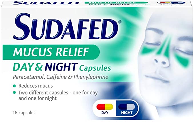 Sudafed Mucus Relief, Pack of 16