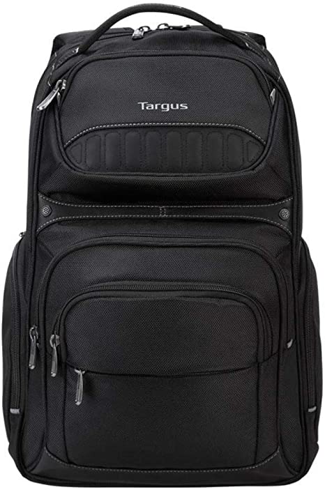 Targus Legend IQ Backpack Laptop bag for Business Professional and College Student with Durable Material, Pockets Throughout, Headphone Cord Pocket, TrolleyStrap, Fits 16-Inch Laptop, Black (TSB705US)