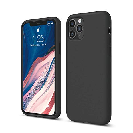 elago iPhone 11 Pro Silicone Case |Black| - Premium Liquid Silicone, Raised Lip (Screen & Camera Protection), 3 Layer Structure, Full Body Protection, Flexible Bottom