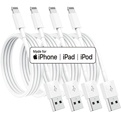 4 Pack [Apple MFi Certified] Apple Charging Cables 10ft, iPhone Chargers Lightning Cable 10 Foot, Fast iPhone Charging Cord for iPhone 12/11/11Pro/11Max/ X/XS/XR/XS Max/8/7, ipad