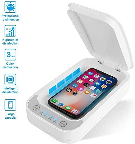 Phone Sanitizer UV, Portable Smart Phone Sterilizer, Aromatherapy Function Disinfector, for All Phones/Earphones/Mask/Toothbrushes/Watches/Toys/Keys