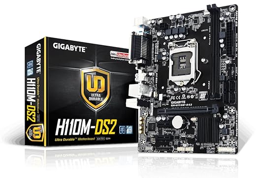 Gigabyte H110M-DS2 DDR4-LGA1151-6th Generation Motherboard (DDR4 2133Mhz Upto 16GB, Micro ATX Board)