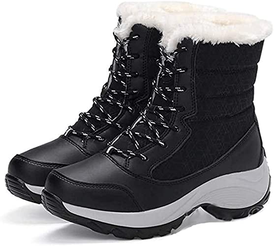 Deals Winter Boots for Women Snow Boots Women Platform Warm Winter Boo