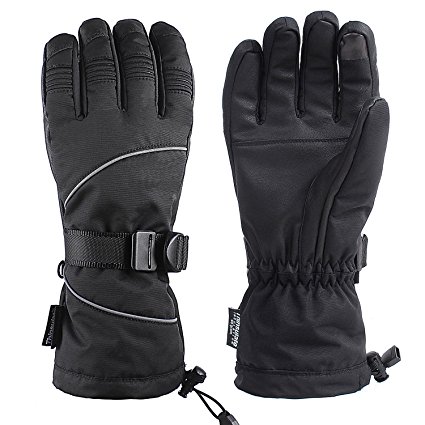 Ski Gloves, Waterproof Windproof Winter Snow Gloves with Sensitive Touchscreen Function for Skiing, Snowboarding, Motorcycling,Cycling, Men and Women