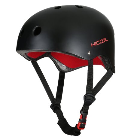 Skateboard Helmet, Hicool Protective Helmet for Bicycle Bike Cycling Skiing Skateboard Outdoor Sports