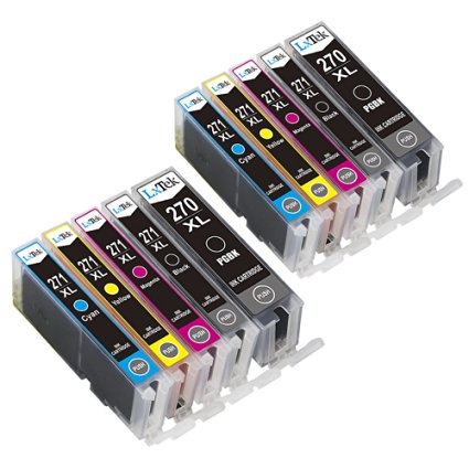 LxTek Compatible Ink Cartridge Combo Set For Canon PGI-270XL CLI-271XL (2 Black|2 Cyan|2 Magenta|2 Yellow|2 Photo Black) For Use With Canon PIXMA MG5720 MG6821 MG6822 MG7720 MG5721 MG5722 MG6820