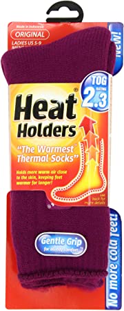 Heat Holders Thermal Socks, Women's Original, US Shoe Size 5-9, Deep Fuchsia