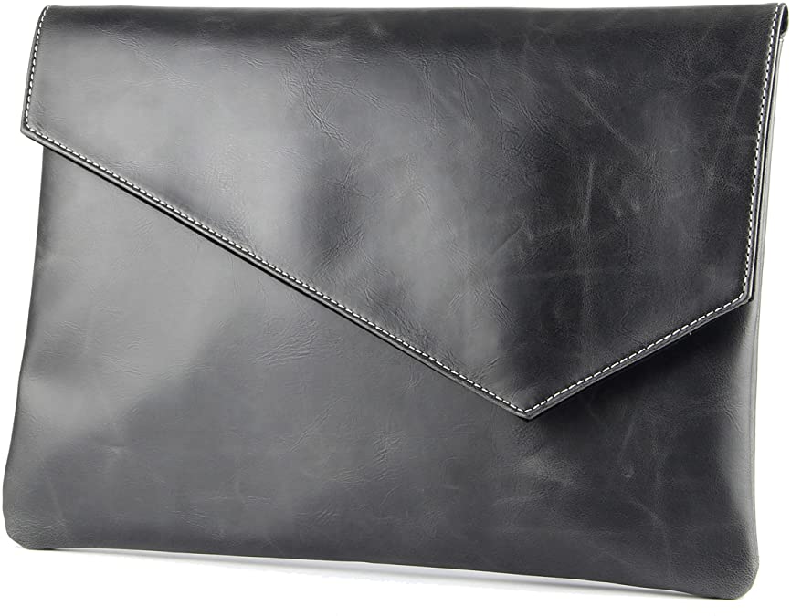 Vintage Pu Leather Clutch A4 Envelope File Bag