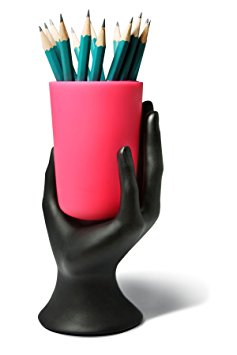 HAND CUP PEN / PENCIL HOLDER by LilGift (Pink)