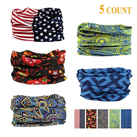 Oureamod Wide Headbands for Men and Women Athletic Moisture Wicking Headwear for Sports,Workout,Yoga Multi Function
