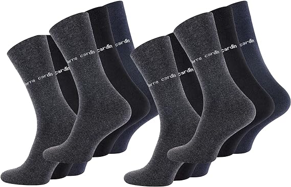 Pierre Cardin - 12 pairs Men's Professional Casual Breathable Plain Comfortable socks for Men Multipack