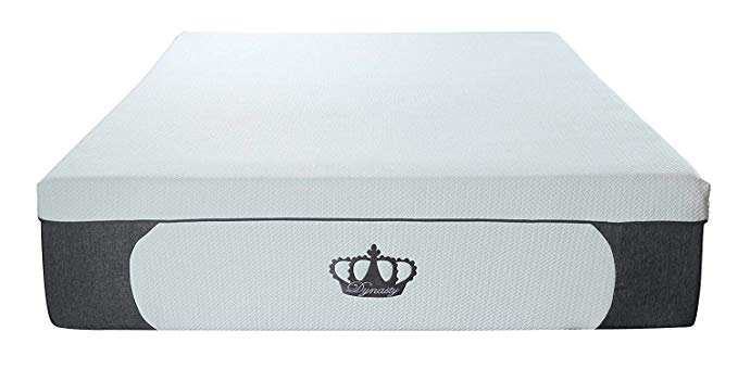 DynastyMattress New! 14.5-Inch CoolBreeze Plush Gel Memory Foam Mattress w/Free Pillows (King)