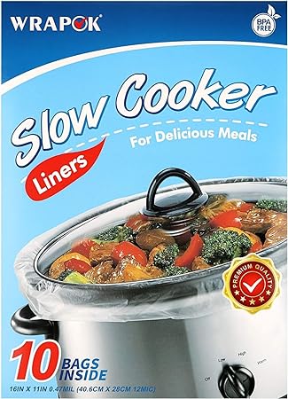 Slow Cooker Liners, Small Sizes Disposable Cooking Bag, Easy to Clean Plastic Bag,BPA Free fit 1-3 Quarts (1)