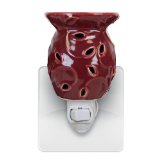 Decorative Ceramic Wall Plug-in TartWax Candle Warmer Burgundy Ivy