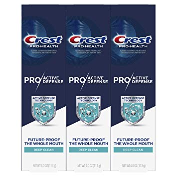 Crest Pro-Health Pro|Active Defense Deep Clean Toothpaste, 4.0 oz, Pack of 3