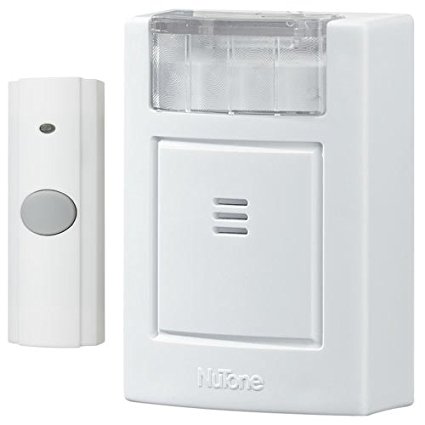 BROAN-NUTONE GIDDS-2492503 2492503 White 3-3/4 X 4-1/2 X 1-5/8" Plug-In Door Chime Kit With Strobe Light