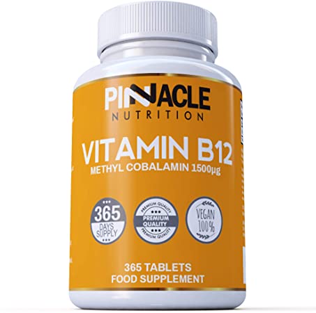 Vitamin B12 1500mcg - Methylcobalamin - 365 Tablets - 12 Month Supply