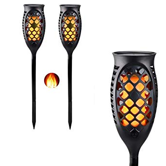 Solar Lights Outdoor, Solar Torch Light Flickering Flame 99 LED Waterproof Garden Lighting Festival Christmas Halloween Decoration, 3 Modes & 3 Mounting Options, Dusk to Dawn Auto On/Off (2)
