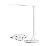 TaoTronics Dimmable LED Desk Lamp Piano White 4 Lighting Modes ReadingStudyingRelaxationBedtime 5-Level Dimmer Touch-Sensitive Control Panel 1-Hour Auto Timer 5V1A USB Charging Port