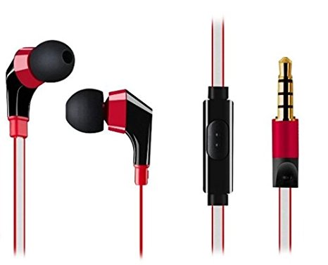 Sownd A108R (Red) Audio Premium Black w/Red Glow Cable In-Ear Noise-isolating Earphones w/Mic