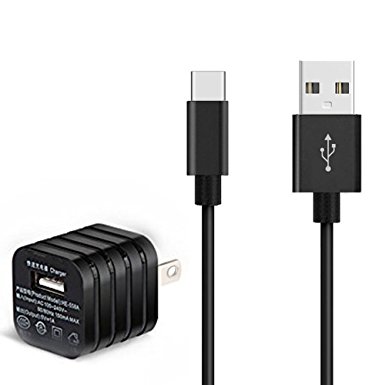 Type C Cable, 10ft Type C Cable with USB Power Adapter Fast Charger for Samsung Galaxy S8,S8 Plus,Google Pixel XL,Nintendo Switch,Nexus 6P,Macbook12",OnePlus2 (Black)