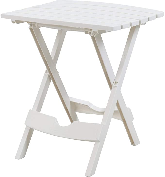 Adams Quik Fold Side Table Wht