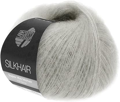 Lana Grossa Silkhair, 184 Grey Beige Yarn