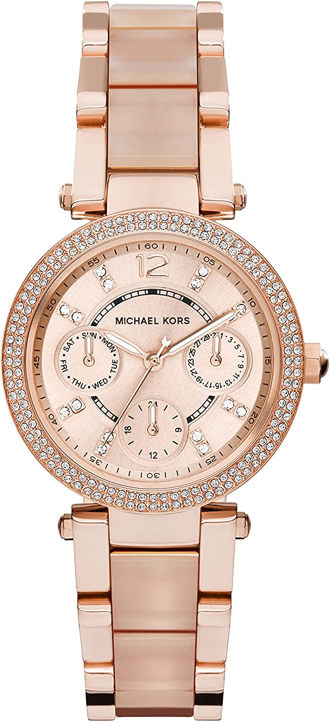 Michael Kors Mini Parker Stainless Steel Multifunction Watch