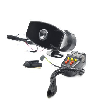 Mgotu 12V 80W 7 Tone Sound Car Siren Vehicle Horn with Mic PA Speaker System Amplifier Emergency Sound