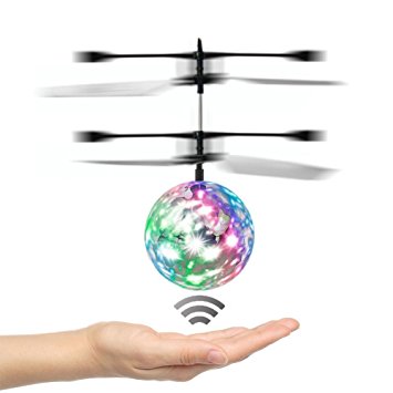 [Speed Running]RC Toy,WEKITY Mini Flying Ball,RC Drone Helicopter Ball with LED Shinning Flashing Lighting Built in Disco Music for Kids, Teenagers