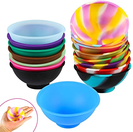 Picowe 16 Pack Mini Silicone Pinch Bowls, 2.8 x 1.3inch Prep and Serve Bowls, Snack Bowls Condiment Bowls for Sauce Seasoning Spices Nuts Candy, Mixed Colors