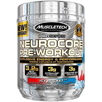 MuscleTech Pro Series Neurocore, Pre Workout Powder, Icy Rocket, 30 Servings