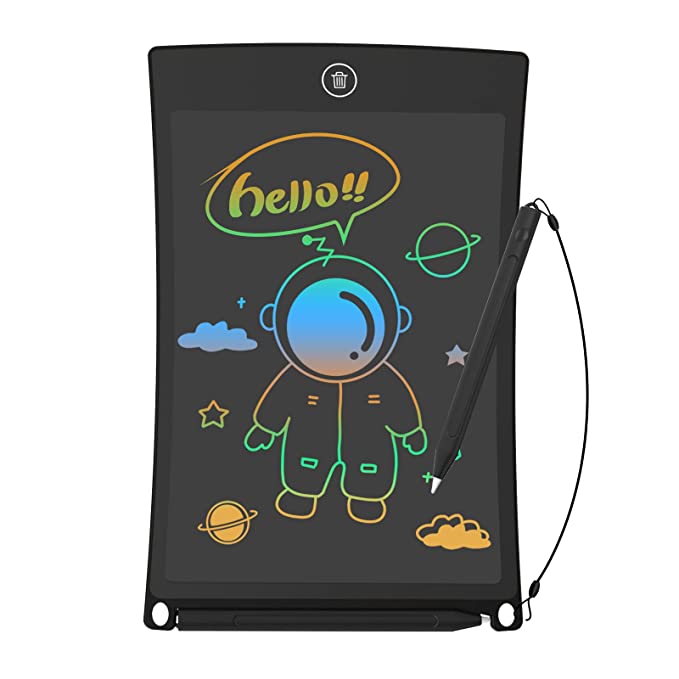 LCD Writing Tablet, NEWYES 8.5Inch Colorful Screen Drawing Doodle Board (Black)