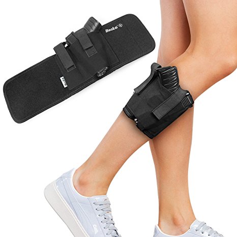 Becko Ankle Holster For Concealed Carry - Fits Glock 26, Glock 27, Glock 30, Glock 42, Glock 43, S&W Shield, Sig P239，36, 26, Smith and Wesson Bodyguard .380, .38, Ruger LCP, LC9 (Ankle)