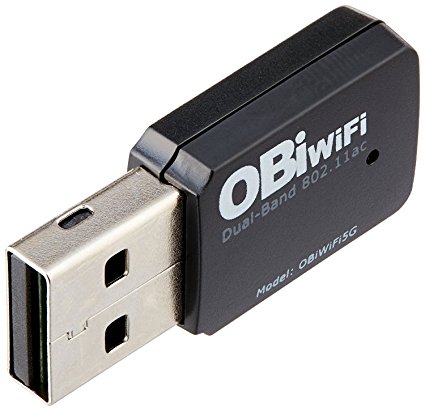 Obihai Technology OBIWIFI5G Obihai OBiWiFi5G 2.4/5GHz Wireless 802.11AC Adapter for OBi200, OBi202, OBi1022, OBi1032, OBi1062 VoIP Phone and Device