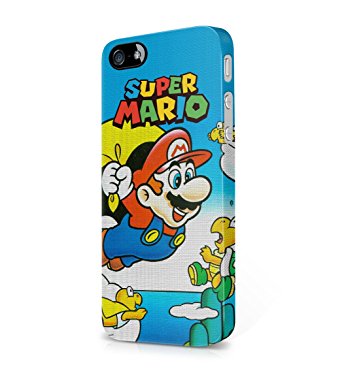 Super Mario Flying Super Mario Hard Plastic Snap-On Case Cover For iPhone 5 / iPhone 5s / iPhone SE