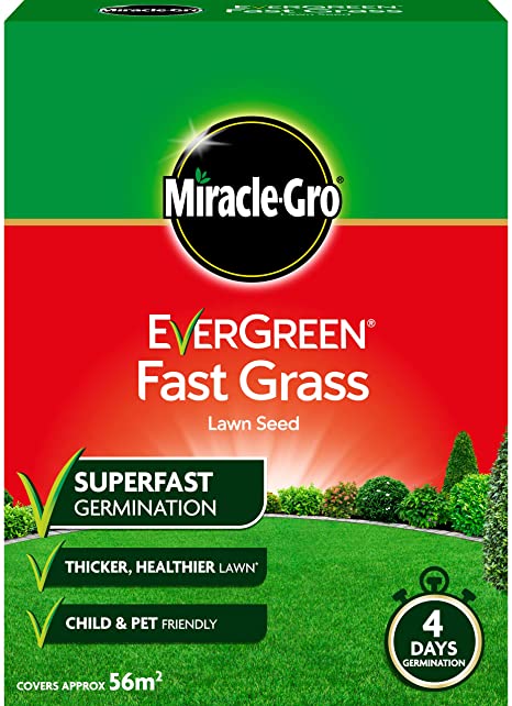 Miracle-Gro EverGreen Fast Grass Lawn Seed 1.6kg - 56m2